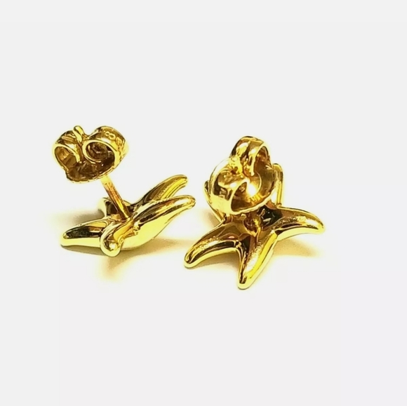 Tiffany&Co Elsa Peretti YG Star Fish Stud Earrings - Picture 3 of 6